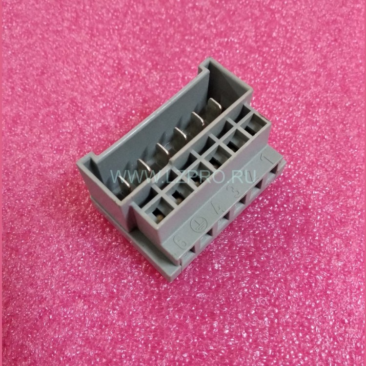 Разъем Wago 730-116 (Штеккер 6-конт., 0,08 - 2,5 мм2, 10А, серый)