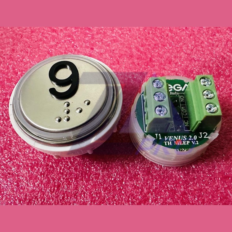 Модуль кнопочный 9 с кодом брайля разъем TH MLEP V.2 Venus Vega