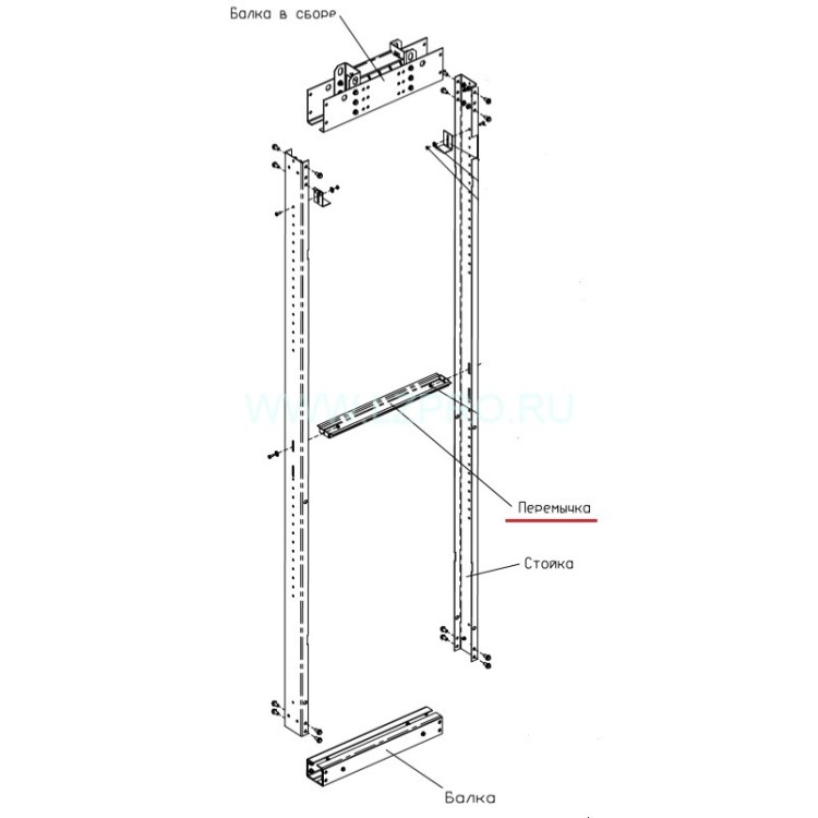 Балка противовеса нижняя Gen2 MRL Otis