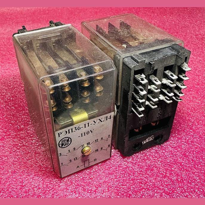Реле промежуточное РЭП36-11-УХЛ4-110V 4з+4р (под пайку)
