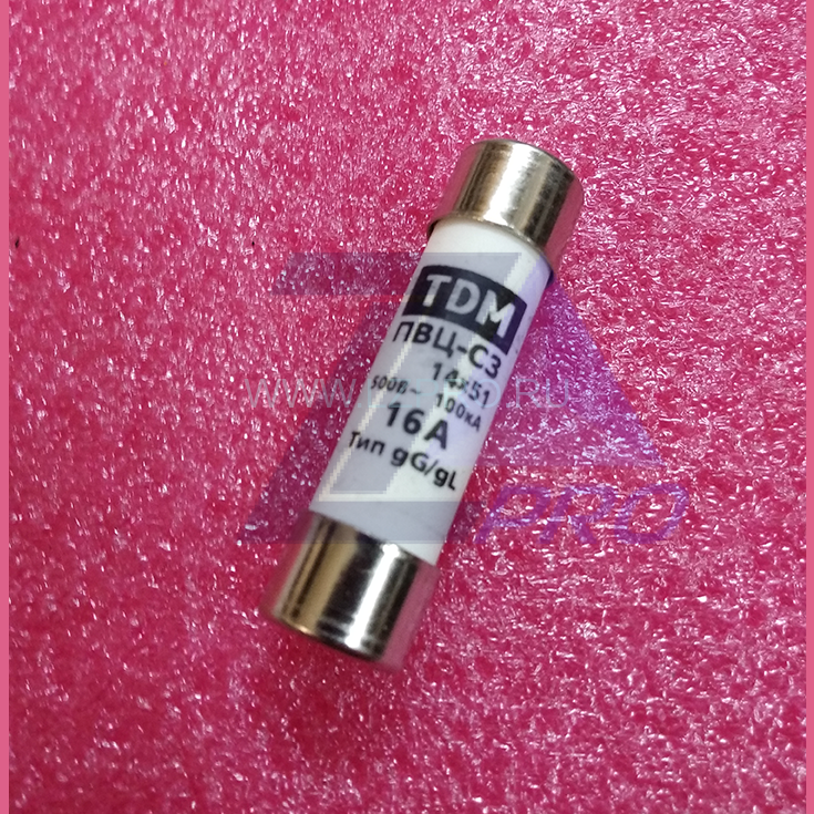 Плавкая вставка (предохраниель) керамический 16А ПВЦ-С3