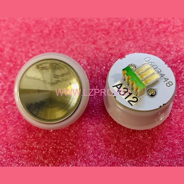 Кнопка (подсветка зеленый ореол, шлифованная, AMP разъем) A312 Otis