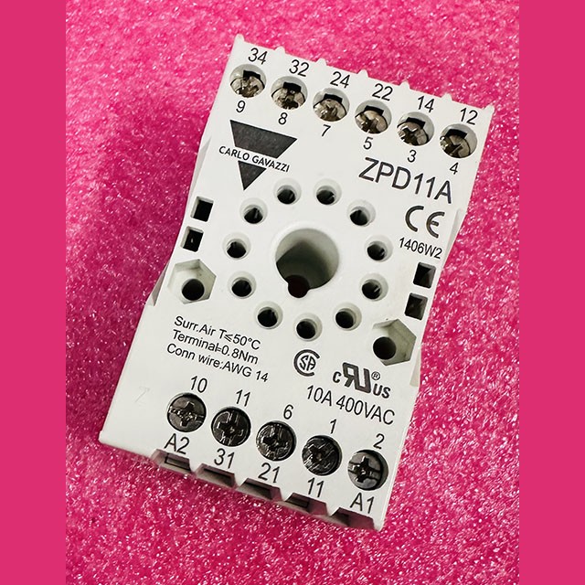 Колодка (розетка) 10A 400VAC ZPD11A Carlo Gavazzi