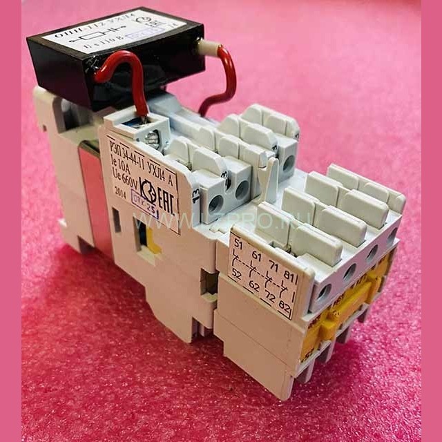 Реле электромагнитное промежуточное 4НО+4НЗ РЭП-34-44-11 УХЛ4 А с ОПН-112 110В КЗЭ