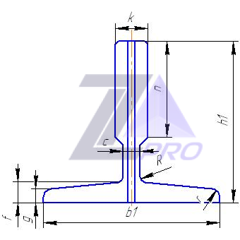 Лифтовая направляющая 2/T1A b1=125мм h1=110мм k=20мм