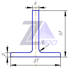 Лифтовая направляющая RO T45/A b1=45мм h1=45мм k=5мм